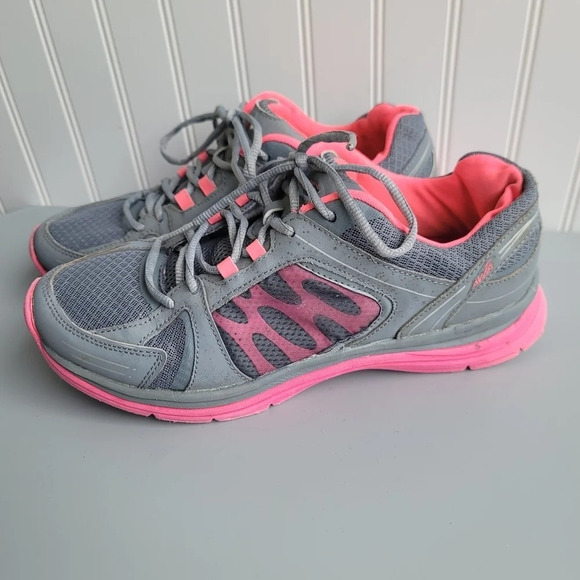 Avia Women's Sneakers Gray Pink Lace Lightweight Size 11 - Picture 1 of 7
